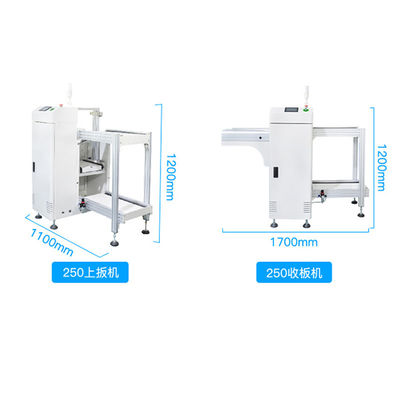 نظام تحميل وتفريغ لوحات الدوائر المطبوعة SMT أوتوماتيكي بالكامل مع نظام تحكم PLC وتوافق واجهة SMEMA