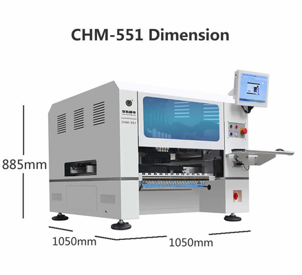 تحديد دقة عالية 0201 سطح المكتب PCB خط التجميع 4 رؤوس CHM-551 SMD اختيار ومكانة آلة تدفق مرة أخرى الفرن T962C