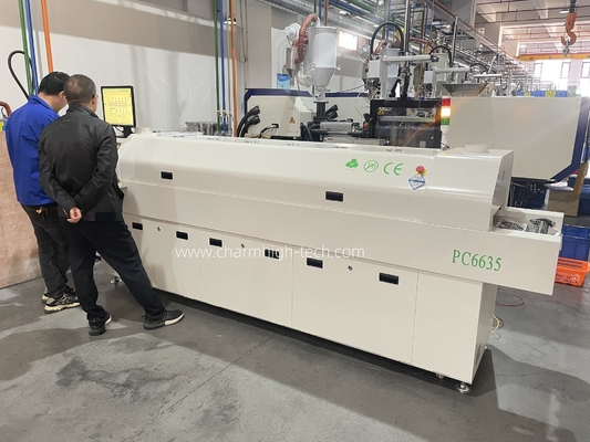 أوتوماتيكية كاملة حديد 6 المناطق الدرجة الحرارية الخالية من الرصاص فرن إعادة التدفق 2200 * 350mm جهاز التحكم في الحرارة