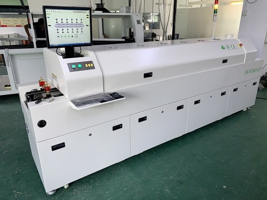 أوتوماتيكية كاملة حديد 6 المناطق الدرجة الحرارية الخالية من الرصاص فرن إعادة التدفق 2200 * 350mm جهاز التحكم في الحرارة