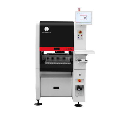 التصميم الضيق الجديد TC06 الدقة العالية الوحدة SMT اختيار ووضع آلة 6 رؤوس دعم 01005