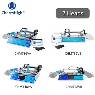 محرك المكتب Charmhigh 2 heads SMT Pick And Place Machine إنتاج الدفعات الصغيرة النموذج الأولي البحث التدريس