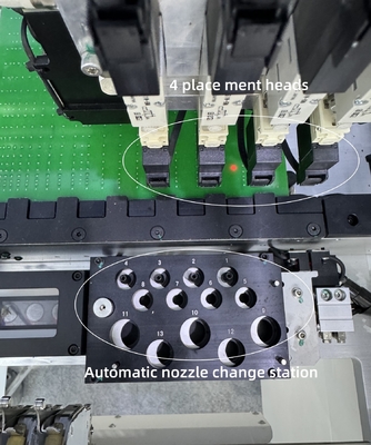 آلة CHM-551 الأوتوماتيكية بالكامل ذات 4 رؤوس لتجميع ووضع المكونات السطحية (SMT) بحجم 0201، تغيير تلقائي للفوهات