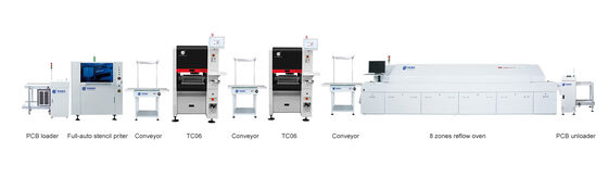 أفضل بائع 6 رؤوس TC06 اختيار ووضع آلة إطار حديد صب SMT شريحة مصعد