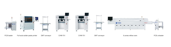 خط إنتاج SMT متوسط ​​، CHM-751 تجميع ثنائي الفينيل متعدد الكلور كامل تصنيع PCBA