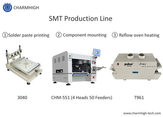 خط إنتاج SMT صغير عالي الدقة 3040 طابعة قوالب CHM-551 SMT مطبعة رقائق T961