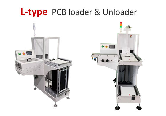 التصميم المدمج L-Type PCB Loader Unloader لخط إنتاج SMT لتحميل المجلات