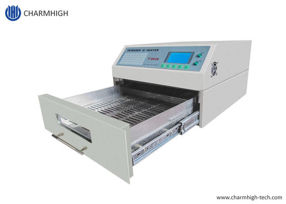 فرن إنحسر صغير 300 * 320 مم 1500 واط T962A مع محطة لحام الأشعة تحت الحمراء سخان IC العادم