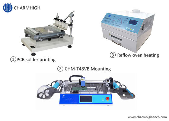 سخونة طابعة استنسل خط SMT 3040 / CHMT48VB SMT Pnp آلة / فرن إنحسار 420