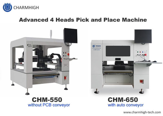 فوهة أوتوماتيكية تغيير سطح المكتب 4 رؤوس SMT Pick Place Machine 0201